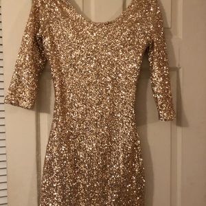 Gold sparkly dress